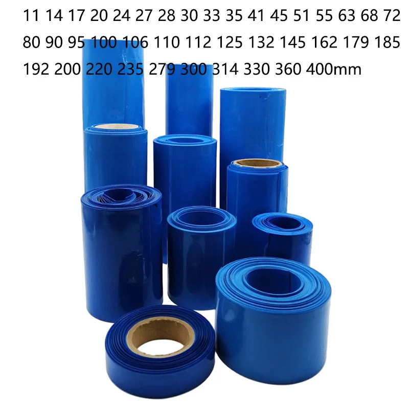 Tubo de Filme Shrinkable Térmico 30400 mm do Pvc da Bateria de Lítio 1kg Preto Azul 18650 Bateria Shrinkable Filme Isolação Bainha