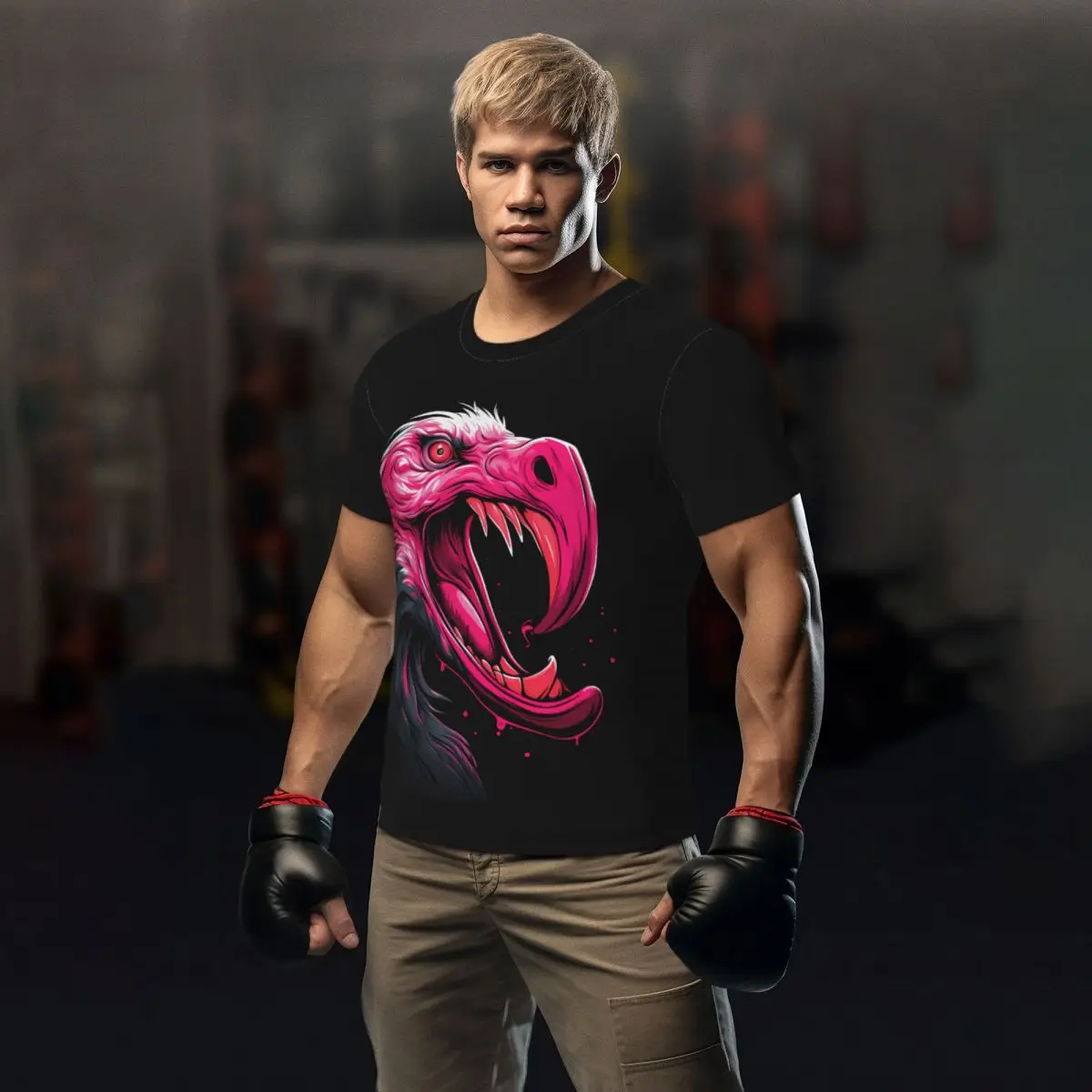 

Футболка для спортзала с изображением диких животных, летние винтажные футболки с розовым фламинго, футболка в стиле хиппи для мужчин, дизайнерская одежда, размеры 3XL