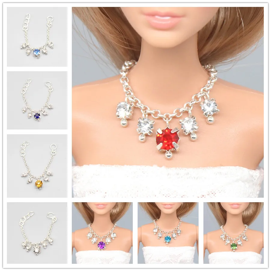 

Rhinestone necklace Jewelry Ornaments / Doll Accessories DIY Cosplay For Baby Toy 1/6 Xinyi Barbie FR Doll, barbie accessories