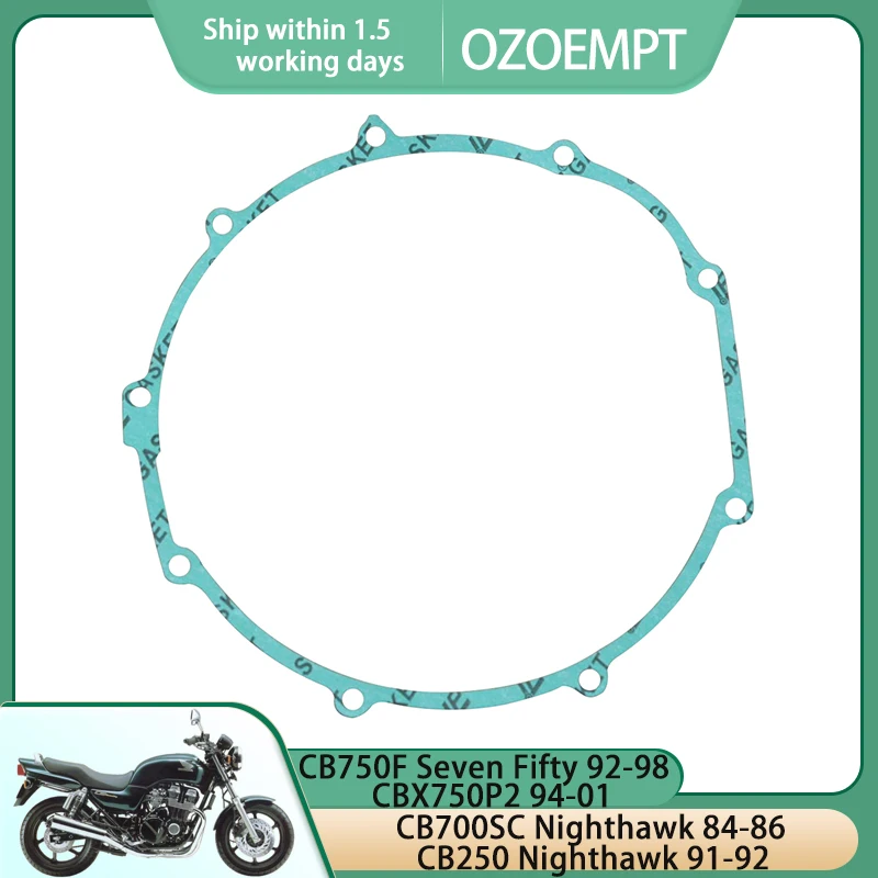 Прокладка крышки сцепления коленчатого вала двигателя OZOEMPT для CB250 91-92 CB700SC 84-86 Nighthawk CB750F Seven пятьдесят 92-98 CBX750P2 94-01