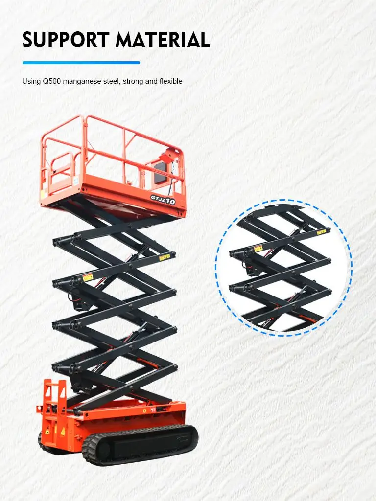 

Kinglift 3m-14m Hydraulic Self Propelled Scissor Lift Electric Automatic Lift 230-550kg Load Capacity