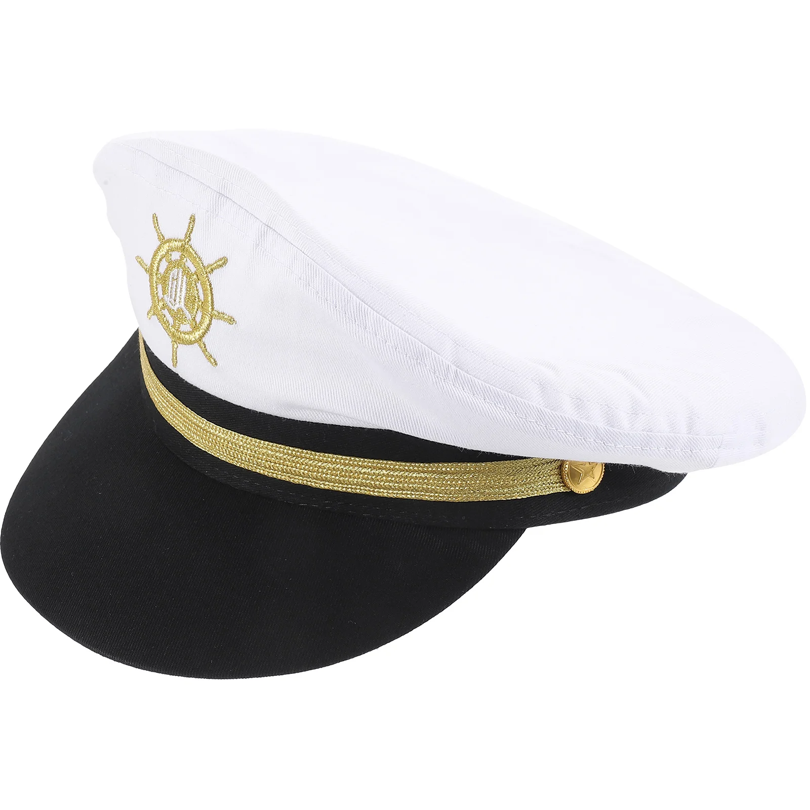 

Captain Hat Embroidery Sailor Costume Cap Hat for Women Men Captain Cosplay Supplies