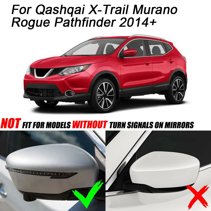 Хромированная накладка на боковое зеркало заднего вида декоративная для Nissan Qashqai