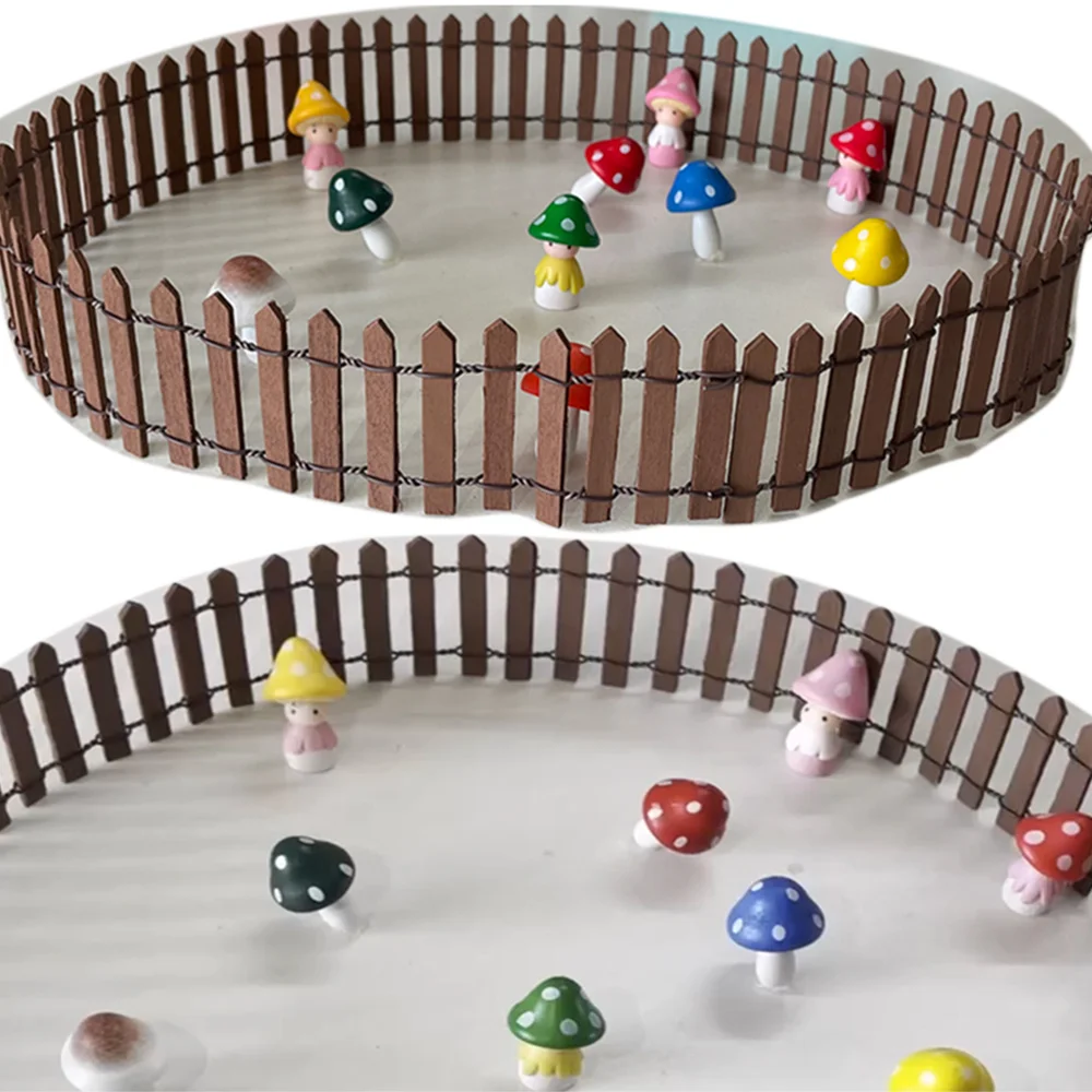

Woodland Cake Decoration Fairy Mushroom Doll Figurines 90cm Artificial Wooden Fence for Kids Children Birthday Supplies