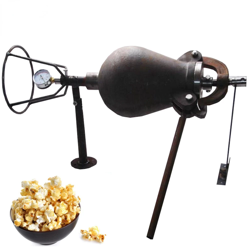 

2.5kg/time Hand Popcorn Machine Rice Puffed Maize-Popping Machine Old Popcorn Maker