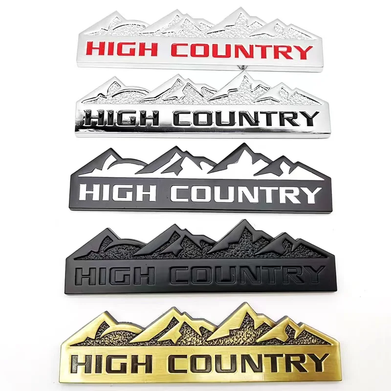 

3D Metal HIGH COUNTRY Snow Mountain Car Sticker Emblem Badge Decal Front Grille for Jeep Chevrolet DODGE Wrangler Grand Cherokee