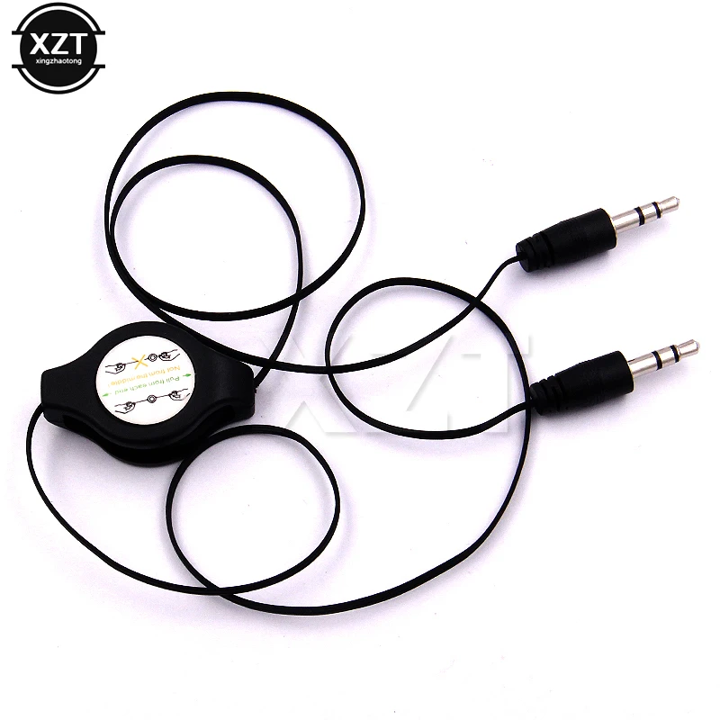 

10pcs/Lot Hot Selling 1pcs 3.5mm RETRACTABLE AUXILIARY CABLE CORD Car audio cable for mobile Computer Audio cable MP3 line
