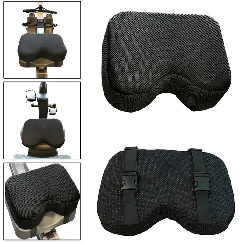 

Cushion Cover with Thicken Memory Foam: Extra Large Gel Exercise Bike Stationary Recumbent Rowing Resistance Seat Cushion.