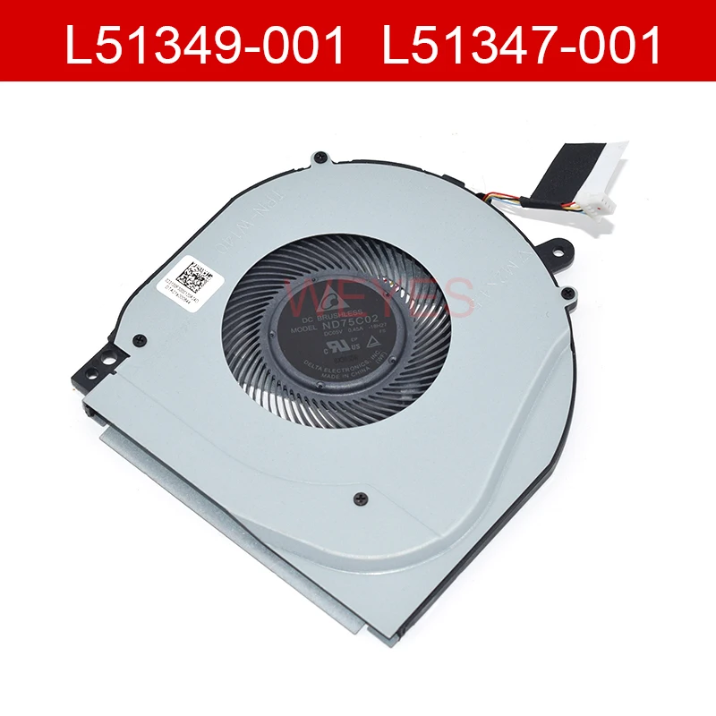 Новый охладитель для HP Pavilion 15-DQ 15t-dq ND75C02-18H27 L51347-001, вентилятор охлаждения процессора DC5V 0.45A 4-Pin