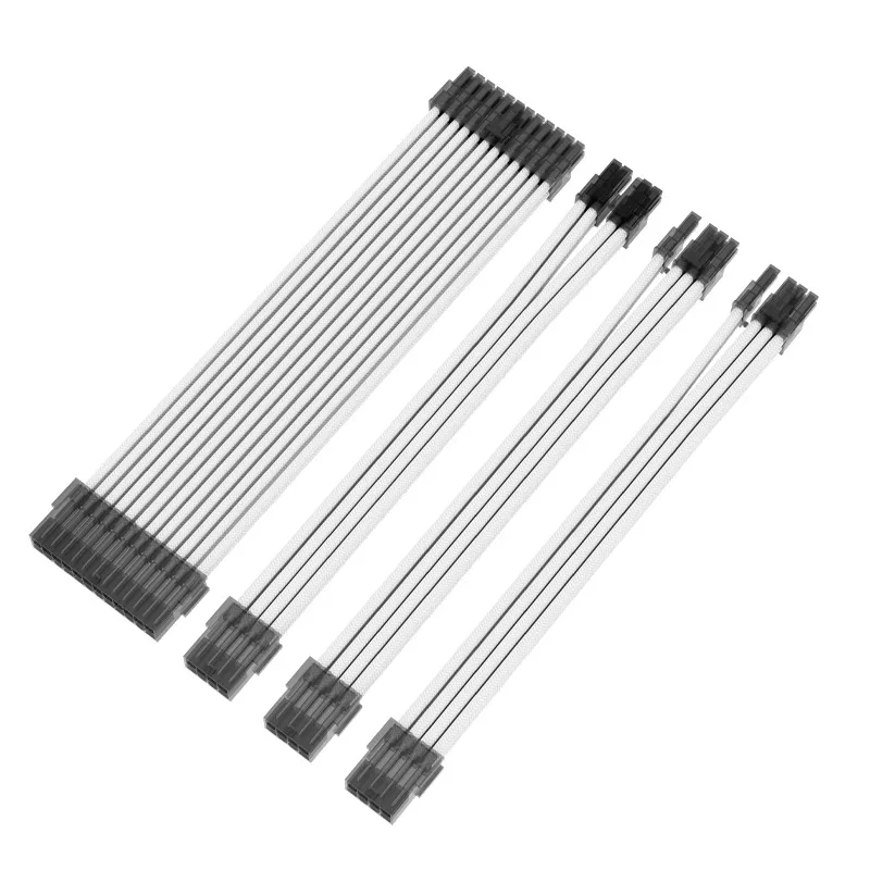 

1 Set 30cm/40cm A-TX Basic Extension Cable Kit PC GPU CPU Power Supply Sleeved Wire Computer Connectors 24-PIN 8-PIN 6PIN 4+4PIN