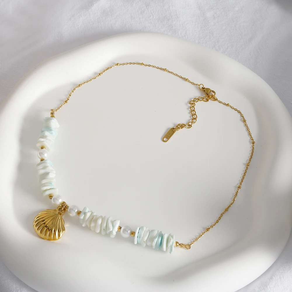 ZMfashion ожерелье из нержавеющей стали женское морская звезда кулон в виде ракушки