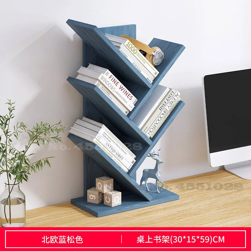 Креативный книжный шкаф в форме дерева с 5 полками стеллаж органайзер для