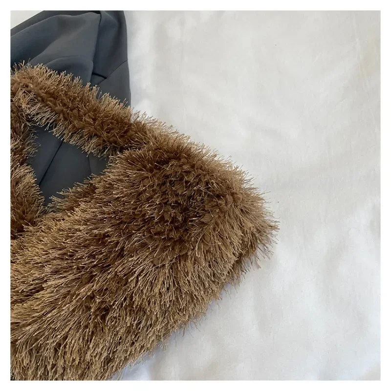 Бархатная молния 2024 зимняя хит продаж женская сумка на плечо однотонная модная