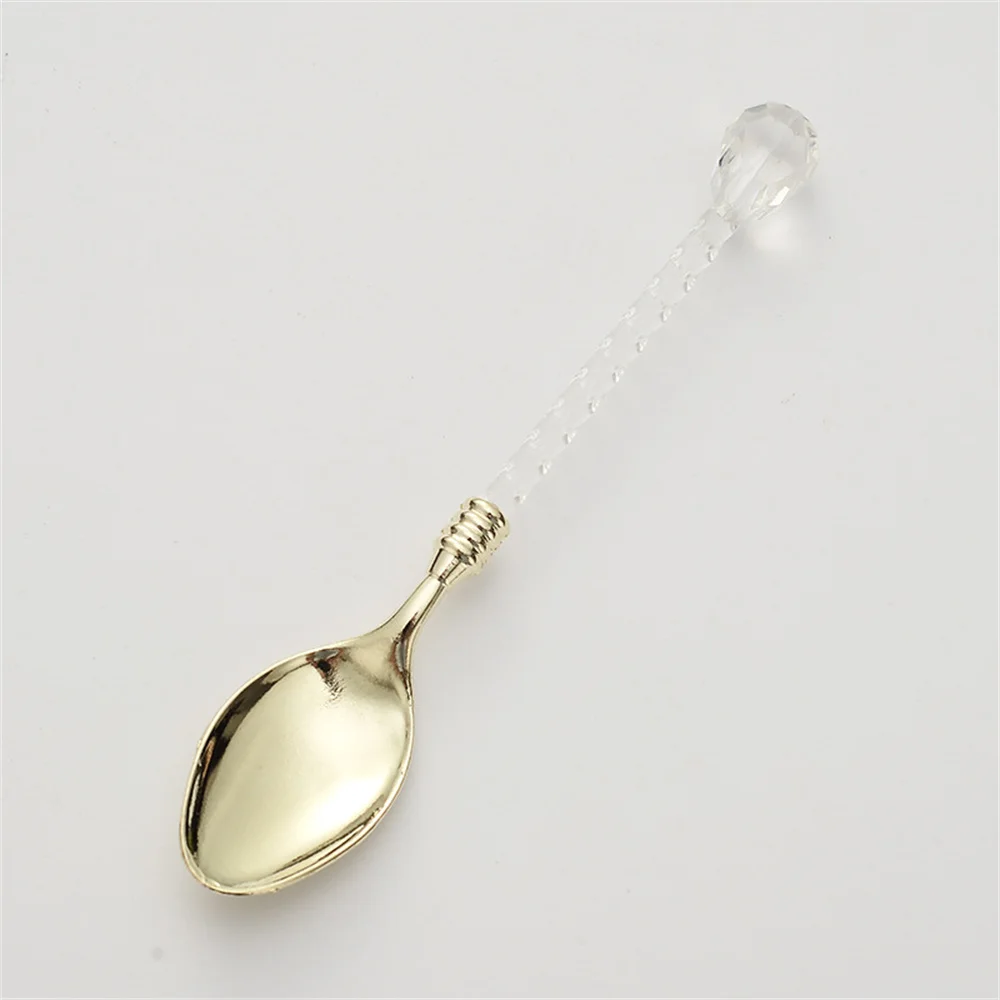 

Crafts Vintage Ins Coffee Spoon Creative Crystal Dessert Table Decoration Dessert Spoon Elegant Life Mixing Spoon Spoon