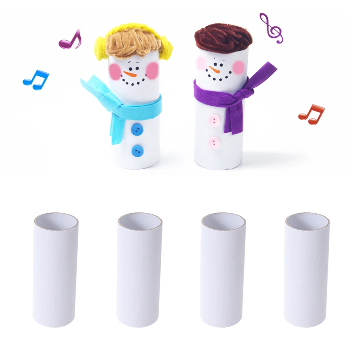 

15 PCS Craft Rolls Creative Fun DIY Cardboard Tubes (White)