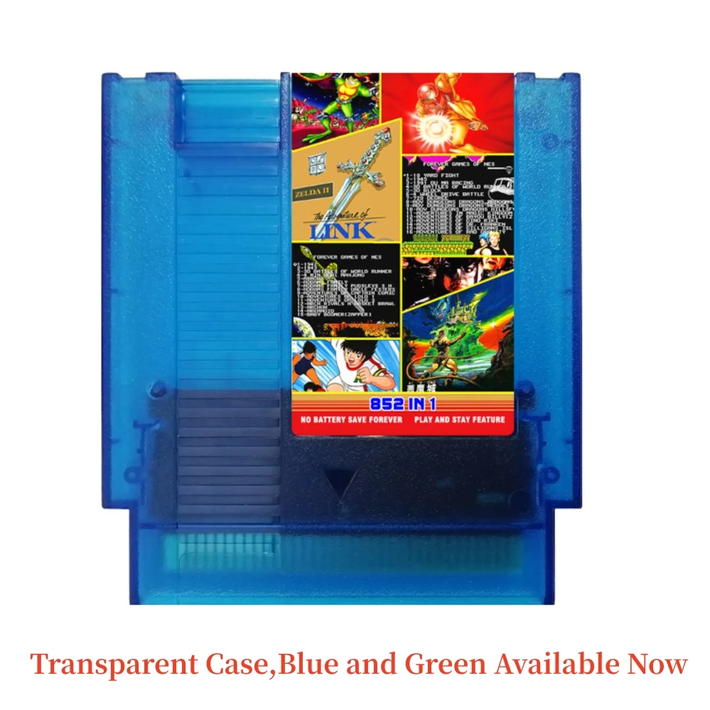Обновленный игровой картридж с чипом для консоли NES 72 контакта 852 в 1 игровая карта