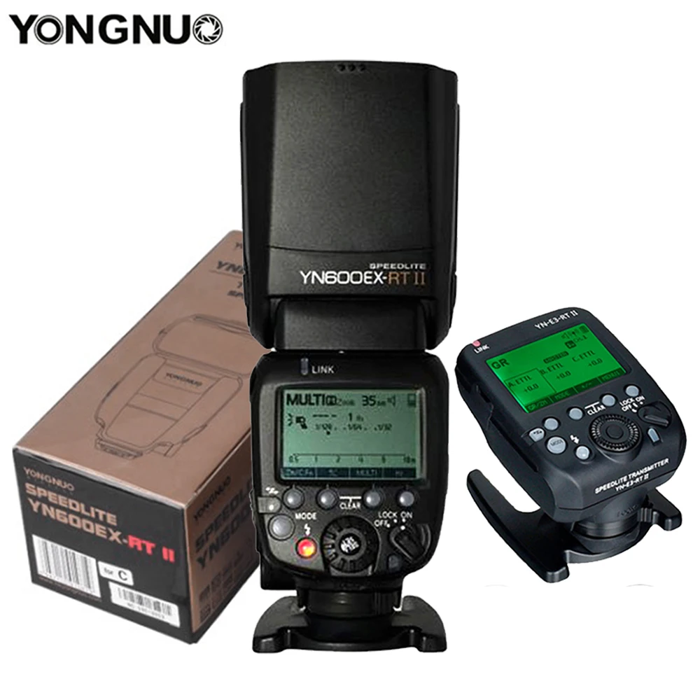 YONGNUO Speedlite YN600EX-RT II GN60 TTL 2.4G Wireless HSS 1/8000s Master Flash Light для цифровой зеркальной камеры Canon