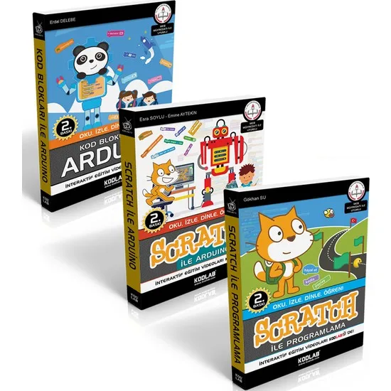 Scratch With Easy Programming Set (3 Book Suit) Turkish books information technology software coding