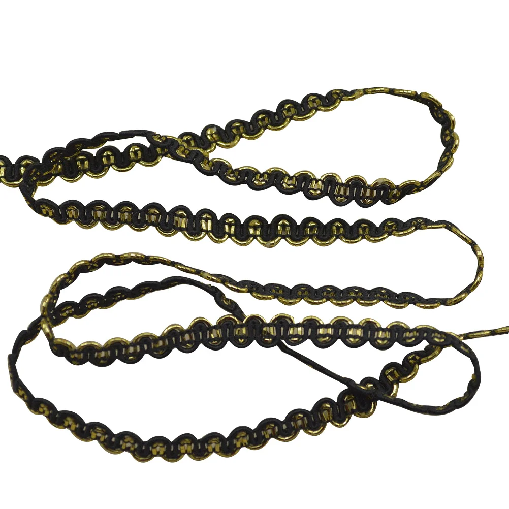 

Trim Ribbon Gimp Braid Lace Decorative Braided Sewing Fabric Flower Woven Wedding Gold Rolls Polyester Burlap Upholstery Clothes