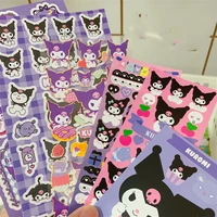cartoon sanrio sticker hello kittys kuromi accessories cute beauty anime frosted decorate material stickers toys for girls gift