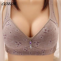 cozok push up bras for women plus size underwear brassiere woman wireless bralette ladies large push bra large female lingerie