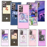 aesthetic anime girl case coque for samsung galaxy note 20 ultra 8 9 note 10 plus m02s m30s m31s m51 m11 m12 m21 cover funda