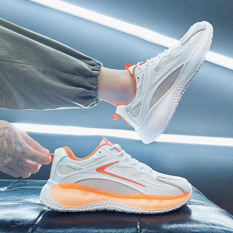 Men Sneakers Platform Thick Sole Sports Shoes Fashion Trendy Gym Casual Male Sneakers Outdoor Zapatillas Hombre