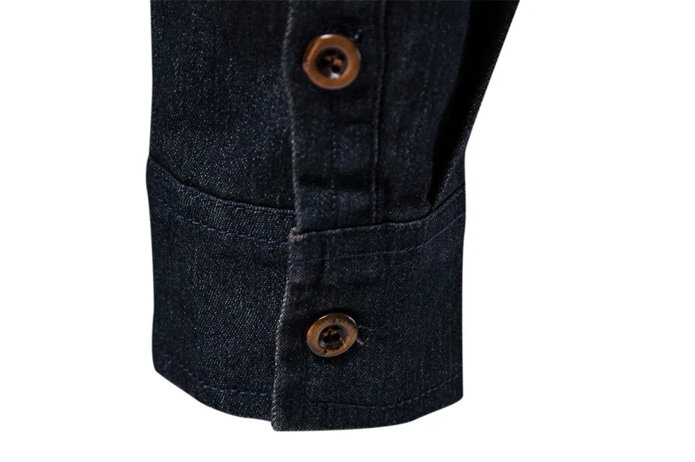 2022 spring autumn new 95% cotton US size men's denim non-iron cardigan shirt casual solid color men's long-sleeved shirt jacket