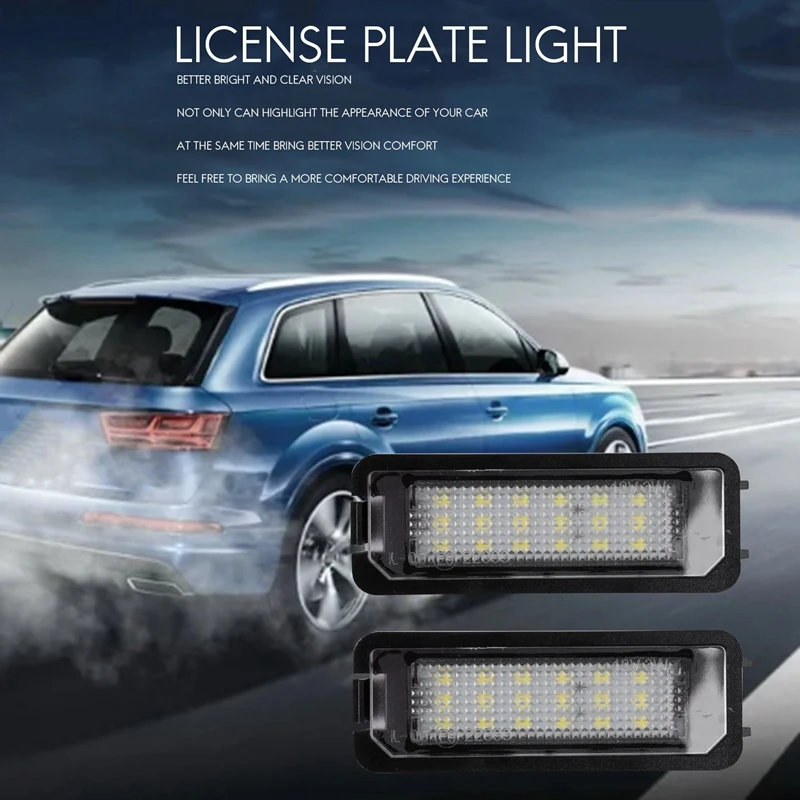 2 шт. 12 В светодиодные лампы освещения номерного знака для Golf 4 5 6 7 освещение