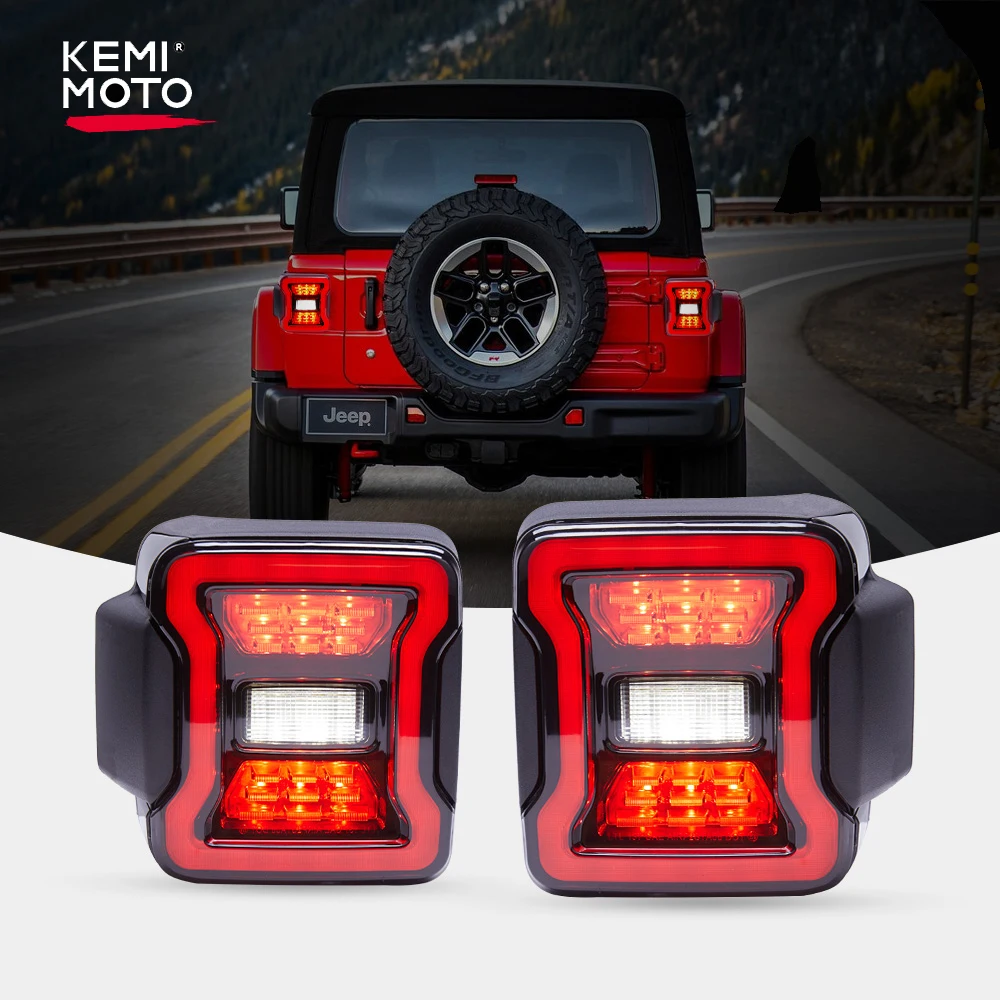 

Светодиодные задние фонари Дымчатого цвета для Jeep Wrangler JL JK 2018 2019 2020 задние фонари заднего бампера стоп-сигнал поворота Задний фонарь