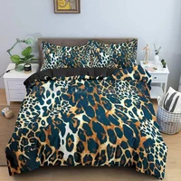3d bedding sets cover and pillowcase kids home textiles digital leopard printing