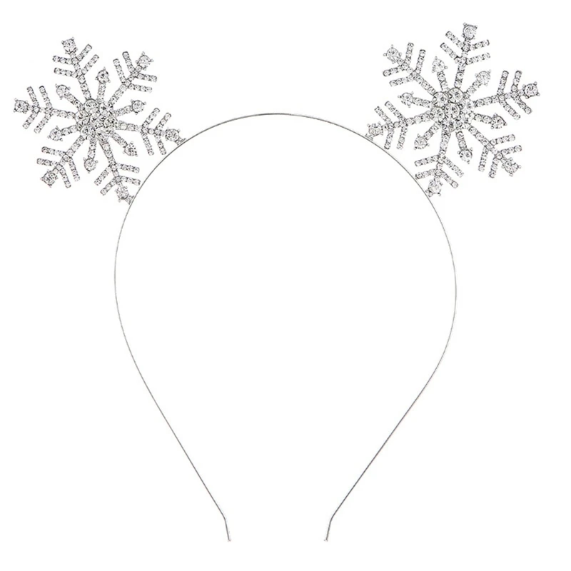 

Cute Stars Christmas Hairband Crystal New Year Headdress Snowflakes