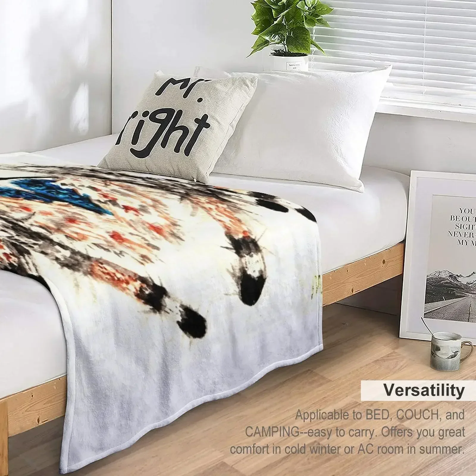 Фид. Регус прыгающий паук акварельное плед одеяло милые клетчатые покрывала