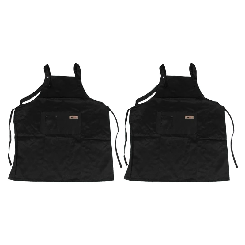 

2X A Black Professional Stylist Apron Waterproof Hairdressing Coloring Shampoo Haircuts Cloth Wrap Hair Salon Tool