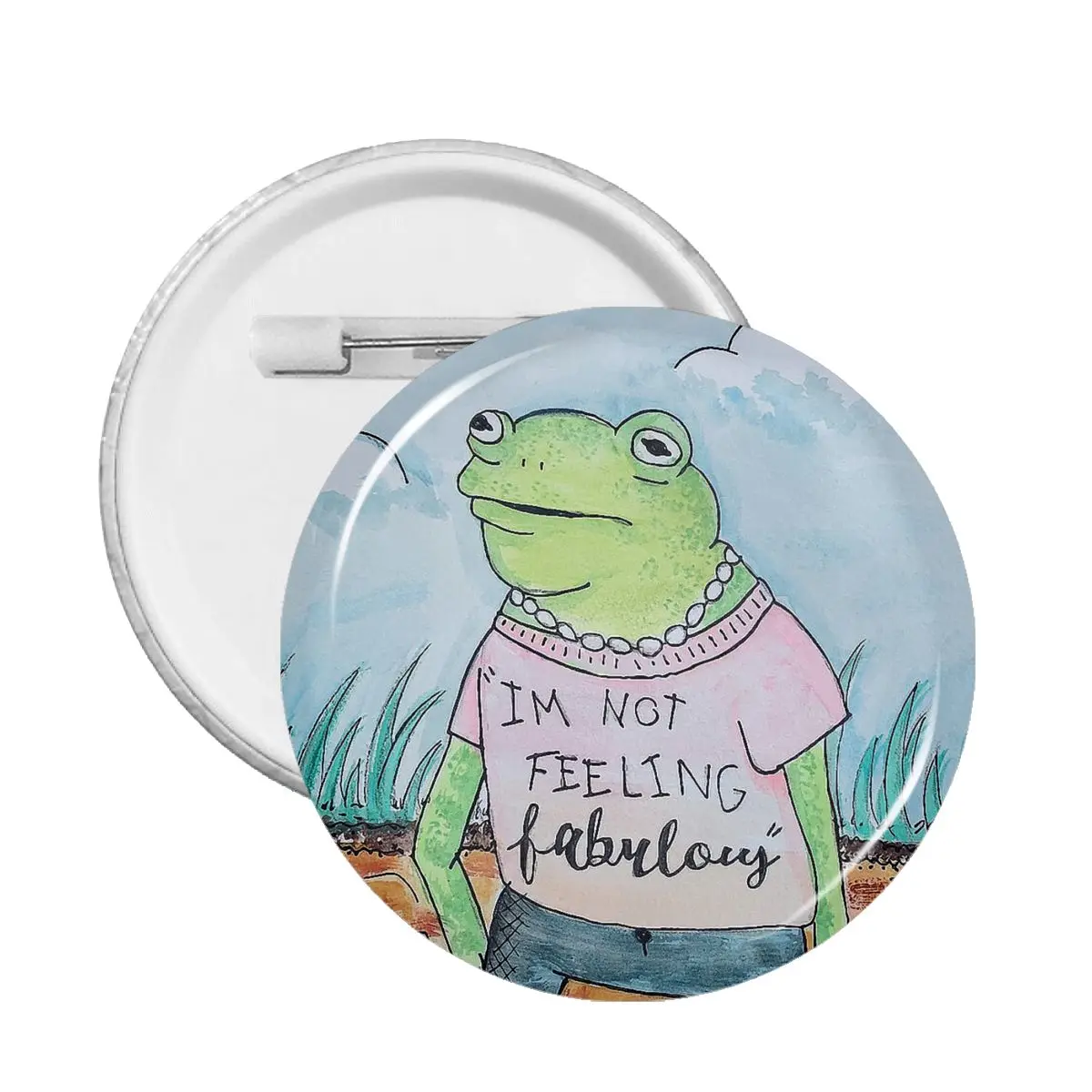 

Значок на булавке «Я не чувствую себя потрясающе», значок на булавке лягушка, Froggie, Забавный Интересный металлический настраиваемый значок ...