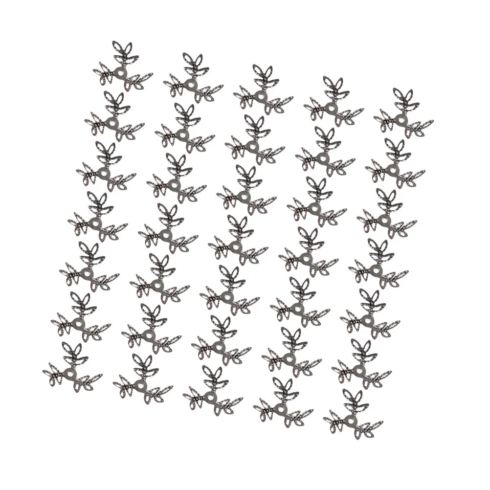 

400 PCS Charm Bracelets Jewelry Making Accessory Earrings Material Hollow Flower