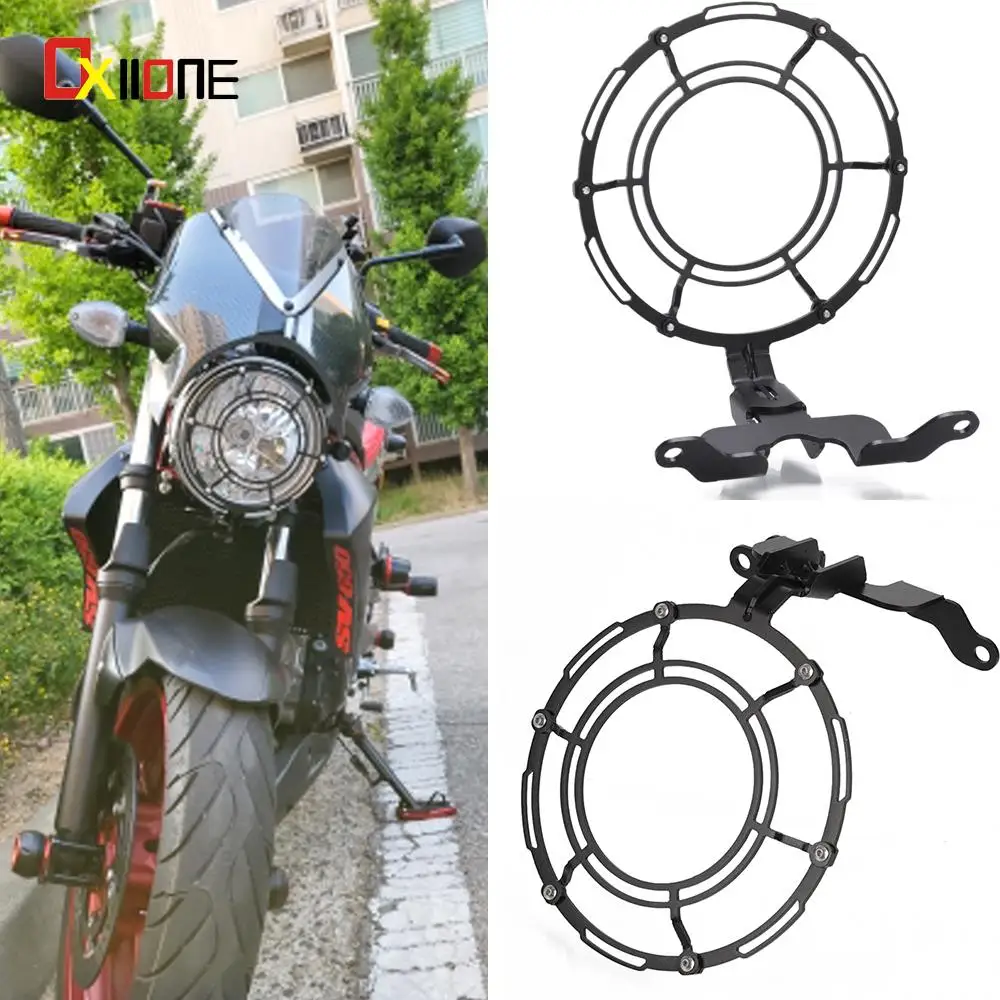 

For Suzuki SV650 SV 650 2016 2017 2018 2019 2020 2021 CNC Headlamp Bracket Motorcycle Headlight Fog Lamp Guard Grille Cover Case