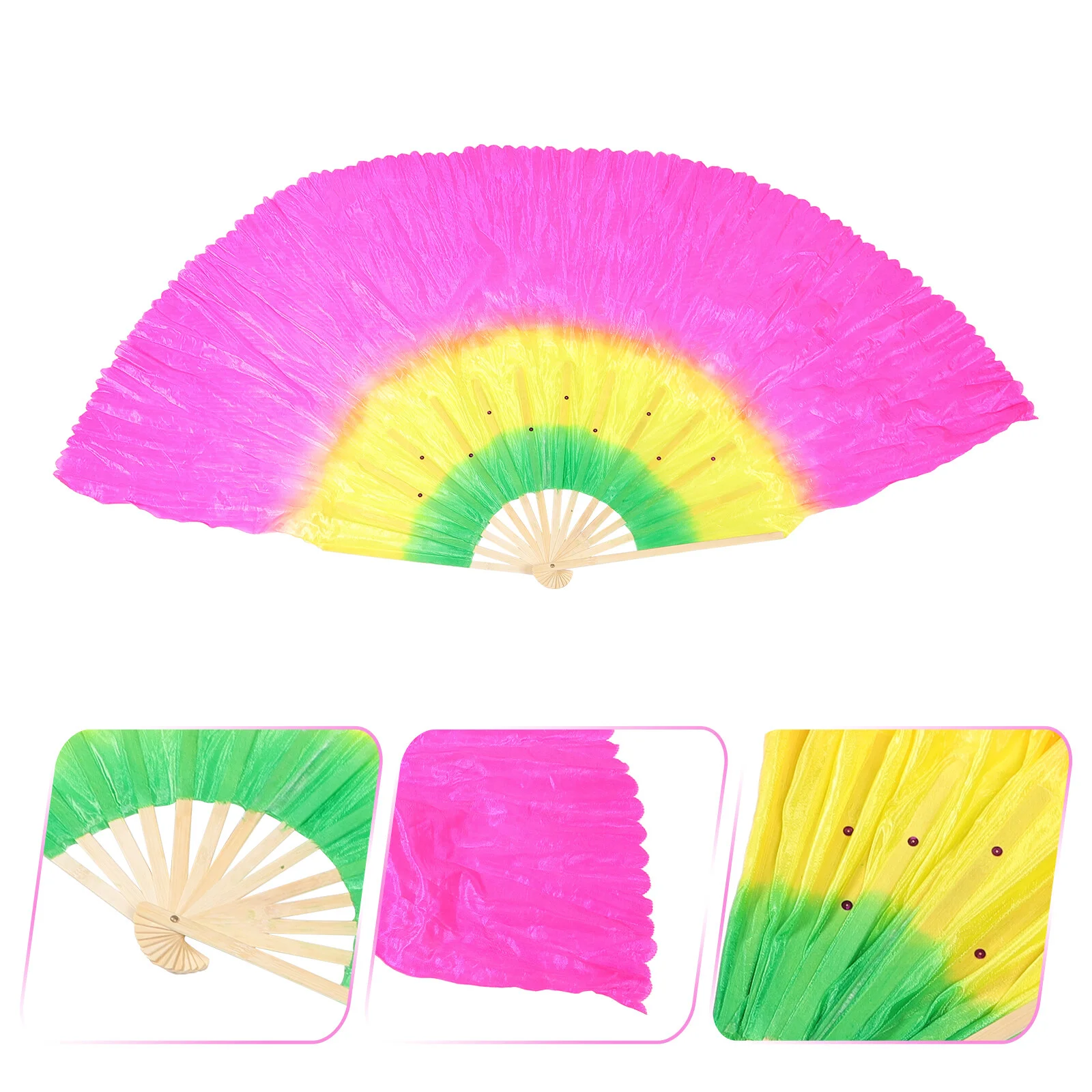 

Dance Fan Decor Square Dancing Practical Hand Convenient Held Fans Church Bamboo Folding Yoga Handheld