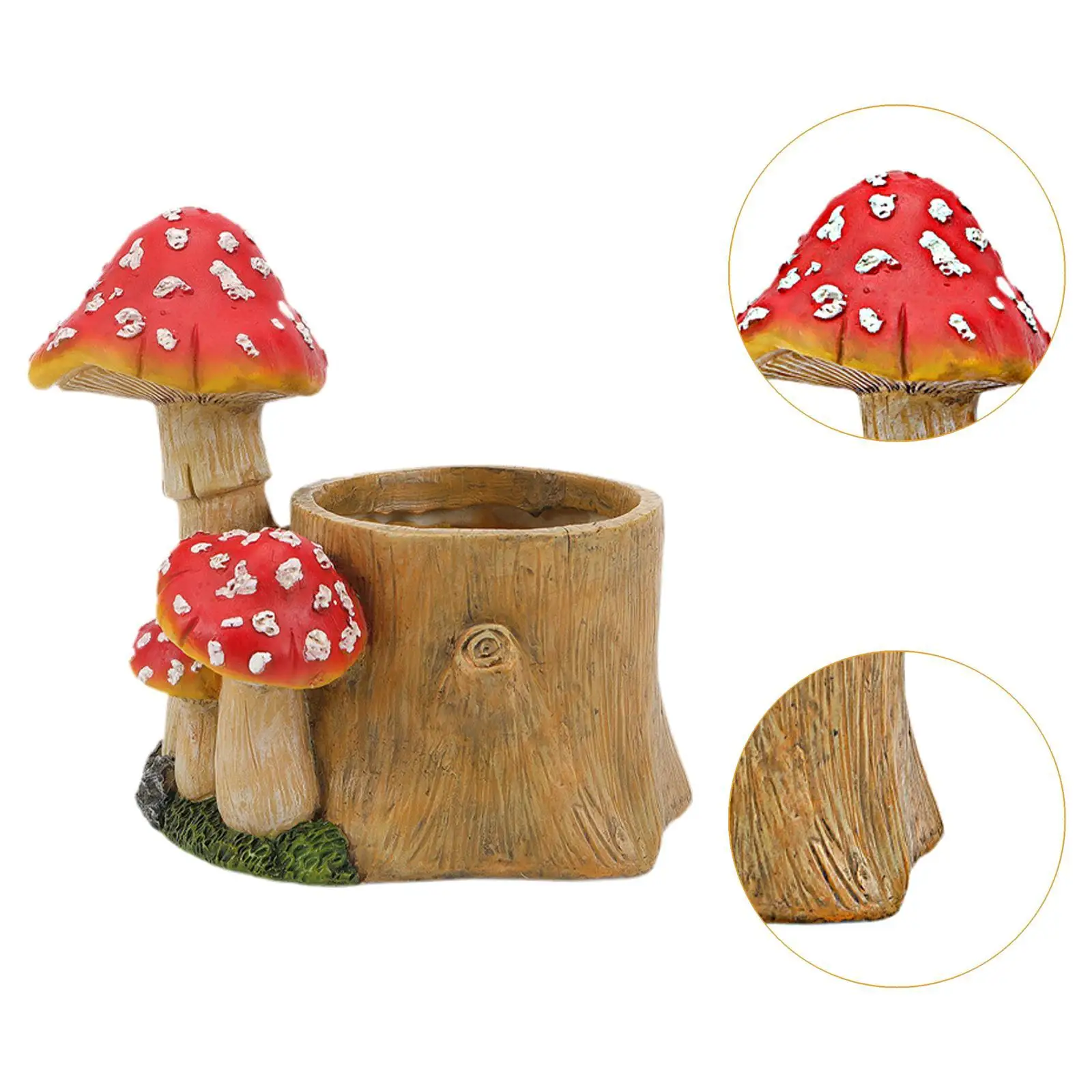 Фигурка гриба цветочная кашпо украшение для сада 26 7x19 5x23 5 см книжной полки шкафа