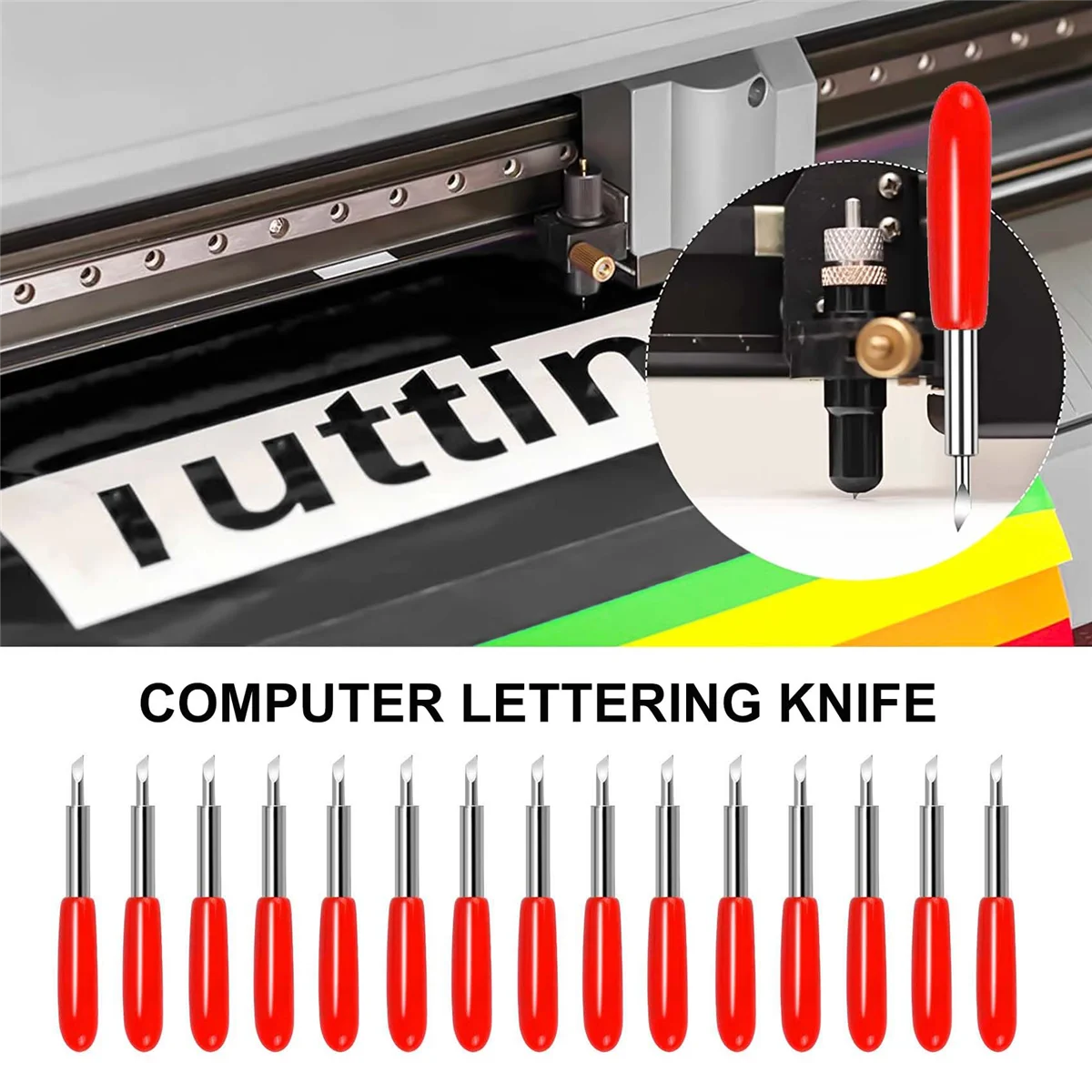 Фото Сменные режущие лезвия, 50 шт., для Cricut Explore Air 2/Air 3/Maker Expression, стандартные лезвия с тонкими точками 45 градусов №4