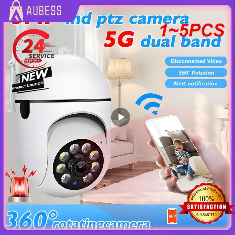 

1 ~ 5 шт. PTZ IP-камера видеонаблюдения 4 мм HD объектив полноцветная Wi-Fi камера видеонаблюдения наружная камера с монитором в режиме реального времени поддержка 128G