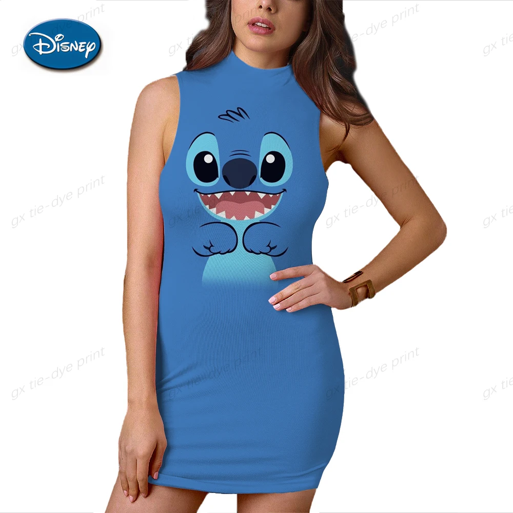 

Повседневная Женская одежда 2023, мини-платье без рукавов с круглым вырезом и 3D-принтом в стиле Диснея, сексуальное шикарное платье, новые платья