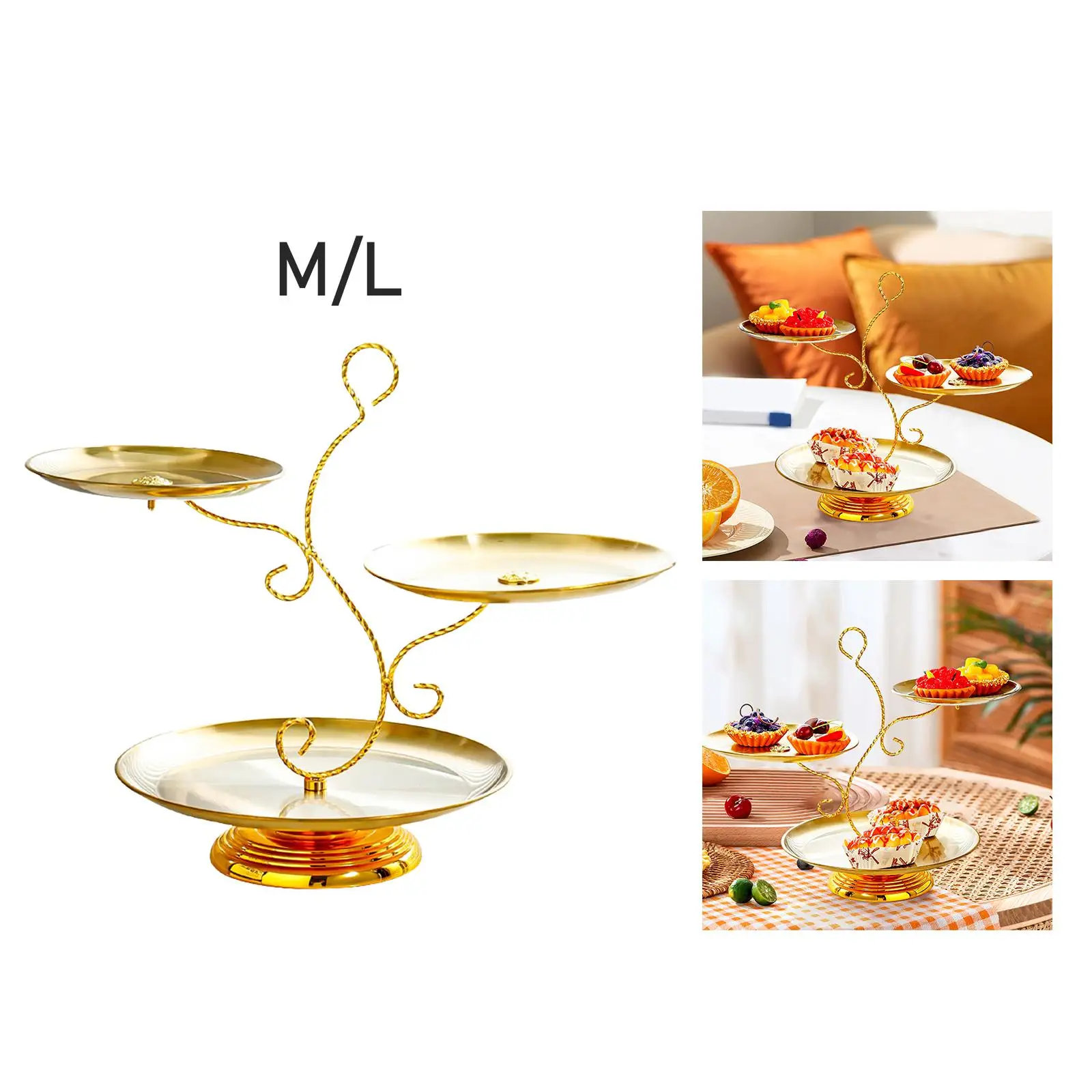 3-уровневая подставка для кексов кондитерских изделий многоуровневый