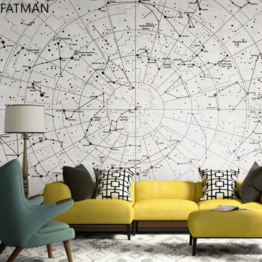 Фотообои FATMAN на заказ с изображением карты мира, Креативные обои с изображением звездного неба, бесшовные настенные экологически чистые об... (art.: 3920bacc17c19) - 3920bacc17c19