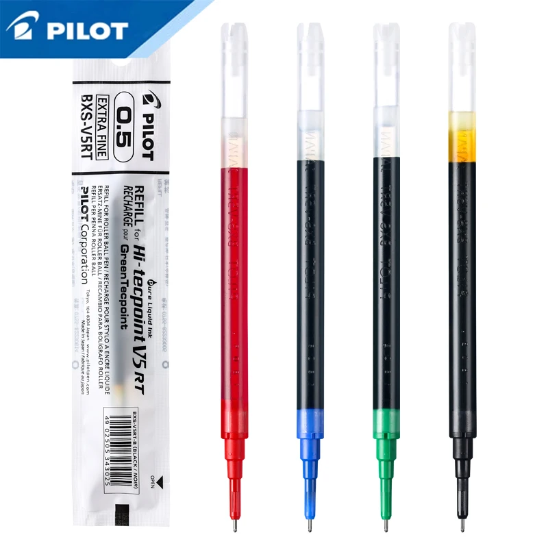 

6 Pcs Japanese Stationery Pilot Gel Pen Refill BXS-V5RT for Hi-Techpoint BXRT-V5/GR5 Gel Ink Pen 0.5mm Roller Ball