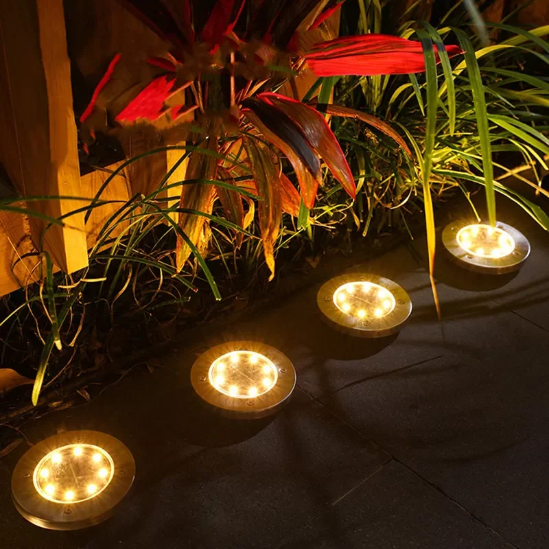 

8/16LED Solar Led Light Outdoor Garden Lawn Yard Led Night Light Solar Light Waterproof PathWay Floor Under Ground Spot Led Lamp