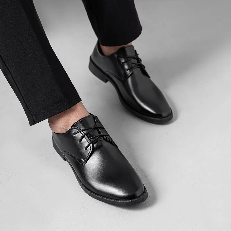 

Leisure Business Formal Leather Shoes Men's Shoes Wedding Shoes Inside Heightening Single Shoes Work Shoes Waterproof and Light
