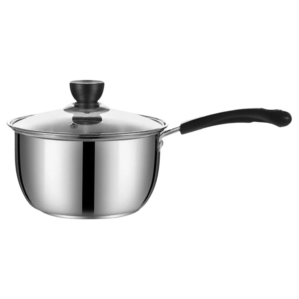 

Pot Pan Butter Saucepan Warmer Cooking Pans Coffee Creamer Steamer Mini Steel Stainless Sauce Melting Soup Metal Jugs Lid