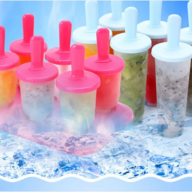 

6 Cells Popsicle Molds Food Grade Lolly Mould DIY Ice Cream Maker Popsicle Molds Dessert Molds Summer Accessories Kitchen Tools