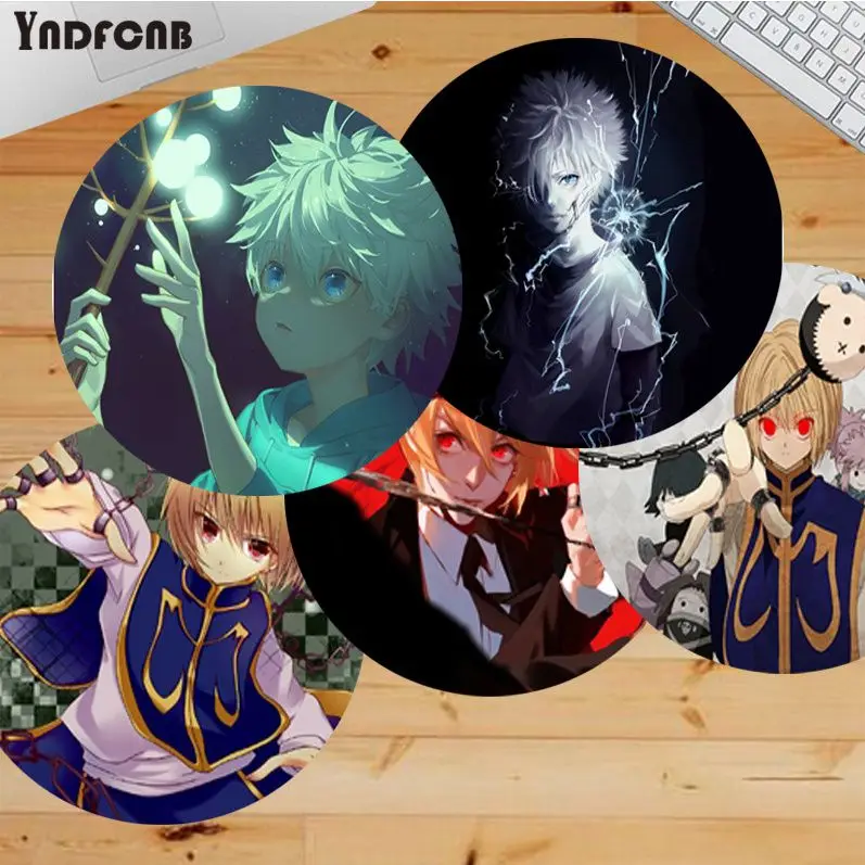 

HUNTER X HUNTER Small Round Thickened Mouse Pad Oversized Gaming Keyboard Table Mat Desk Set Accessories For PC Mouse Carpet